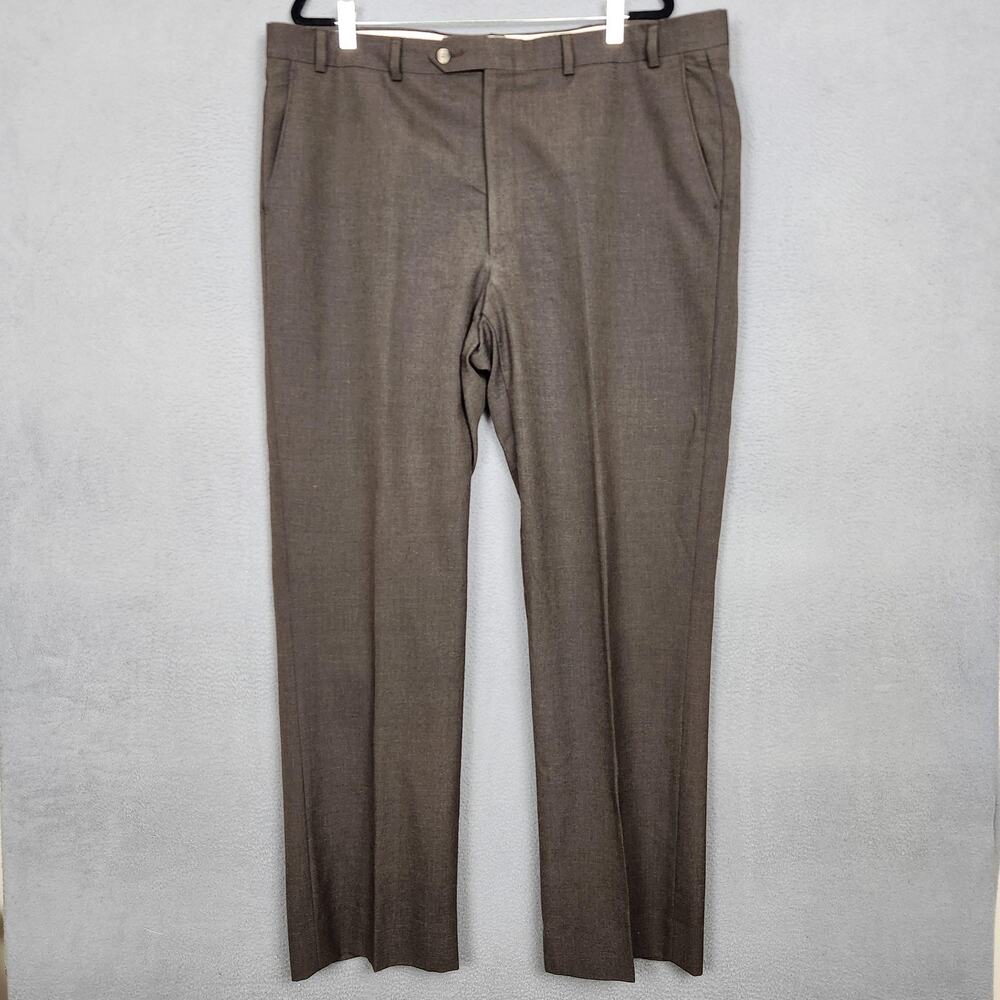 Cricketeer Pants Mens 40x33 Brown Dress Trousers Classic Fit Flat Front Made USA